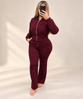 Burgundy After Dark Rhinestone Two-Piece Set